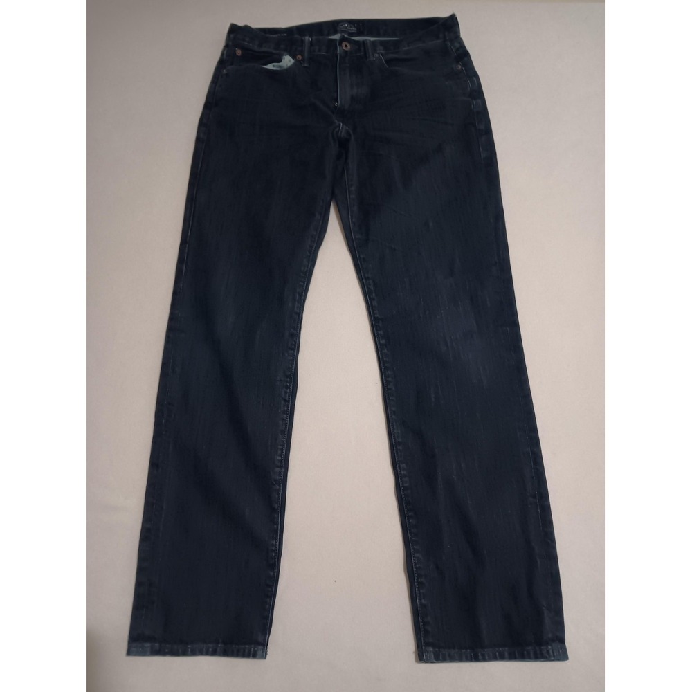Lucky Brand 121 Heritage Slim Jeans Mens 33x32 Blue Dark Wash Straight Denim